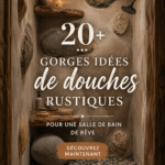 Exemple d'une douche à l'italienne rustique avec des finitions en bois