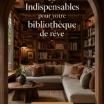 Bibliothèque chaleureuse avec fauteuil et étagères pleines de livres