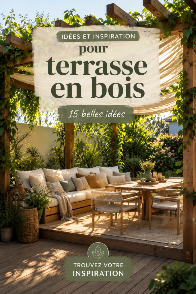 Une magnifique terrasse en bois spécialement aménagée pour se détendre