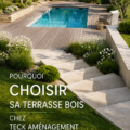 Terrasse en bois élégante à Marseille avec des plantes décoratives