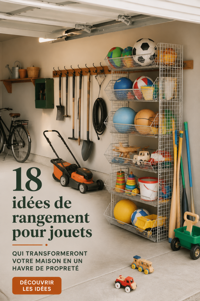 Une maison organisée avec des rangements pratiques pour jouets