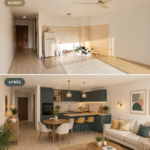 Transformation d'un intérieur avant et après rénovations stylées