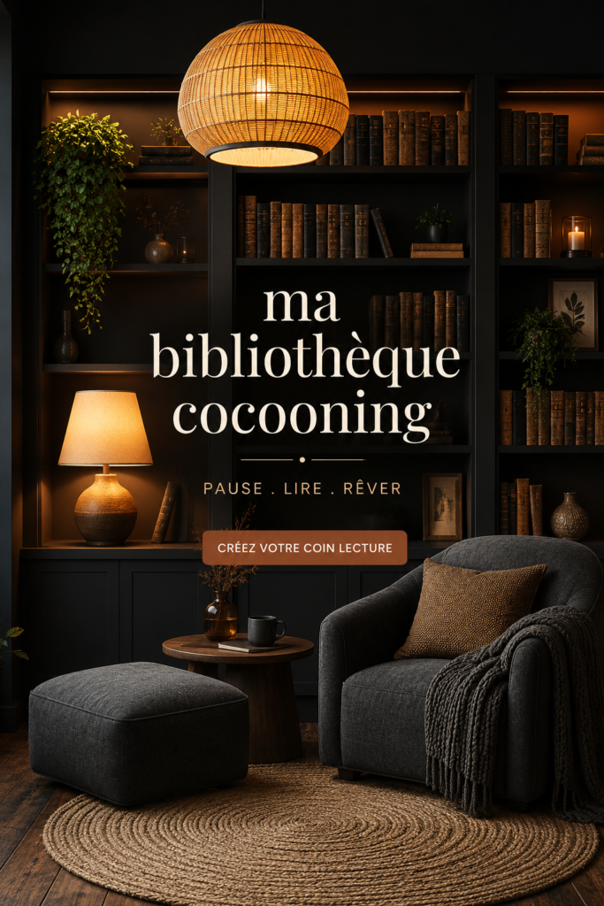 Une belle bibliothèque moderne avec des livres colorés et des accessoires de décoration