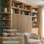 Intérieur moderne et chaleureux conçu par un architecte à Paris
