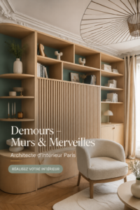 Intérieur moderne et chaleureux conçu par un architecte à Paris