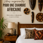 Chambre décorée avec des éléments de style africain