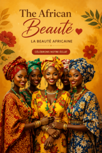 Femme utilisant des produits de beauté africains dans un cadre naturel