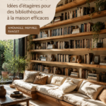 Bibliothèque moderne avec des étagères élégantes et bien organisées