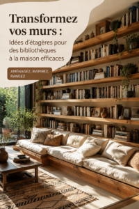 Bibliothèque moderne avec des étagères élégantes et bien organisées