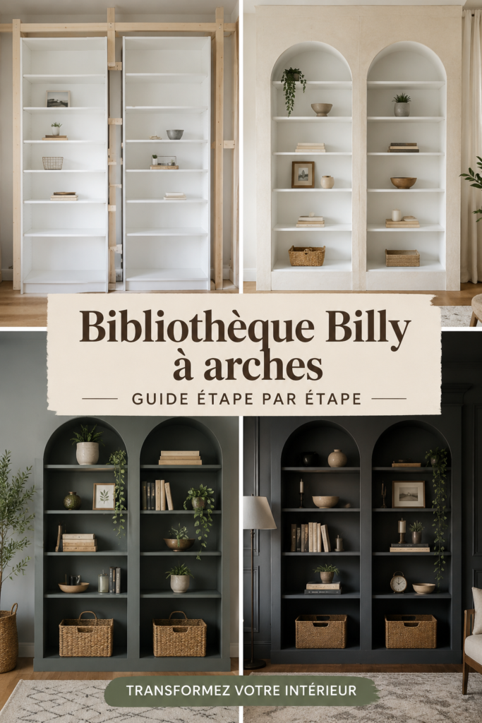 Bibliothèque Ikea Billy transformée en meuble design unique