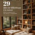 Une belle bibliothèque à domicile avec des livres et une décoration chaleureuse.