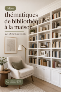 Bibliothèque personnalisée avec des livres et des éléments décoratifs qui reflètent les passions de son propriétaire.