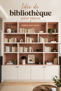 Bibliothèque moderne bien agencée dans un séjour lumineux