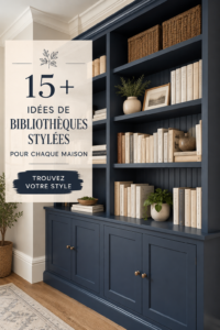 Une idée de bibliothèque moderne en bois intégrée dans un salon