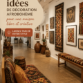 Un intérieur cosy avec des éléments de décoration afro-bohème, créant une atmosphère chaleureuse et accueillante.