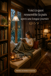 Femme appréciant un moment de sérénité avec une tasse de thé dans un coin tranquille