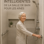 Salle de bain adaptée pour seniors avec équipements de sécurité