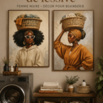 Décoration de buanderie inspirée de l'art afro-américain
