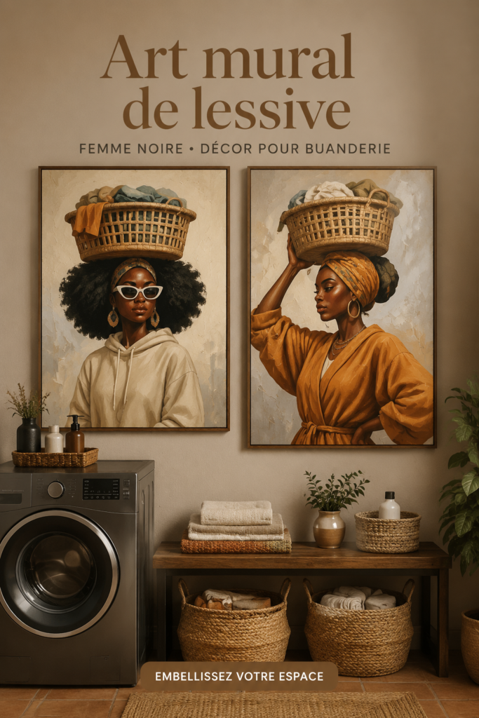 Décoration de buanderie inspirée de l'art afro-américain