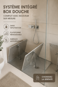 Box douche sur mesure dans une salle de bain moderne