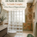 Salle de bain moderne avec des briques de verre apportant lumière et style.