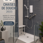 Chaise de douche moderne dans une salle de bain élégante