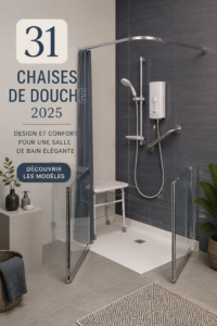 Chaise de douche moderne dans une salle de bain élégante
