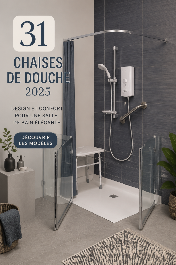 Chaise de douche moderne dans une salle de bain élégante