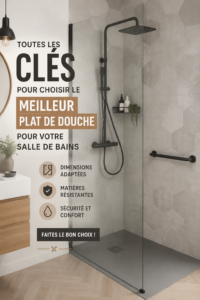 Un élégant bac à douche moderne installé dans une salle de bain lumineuse