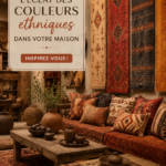 Intérieur moderne avec des touches de couleurs ethniques