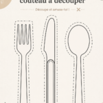 Image de couverts découpés artistiquement présentés sur une table élégante