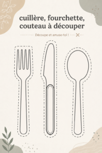 Image de couverts découpés artistiquement présentés sur une table élégante