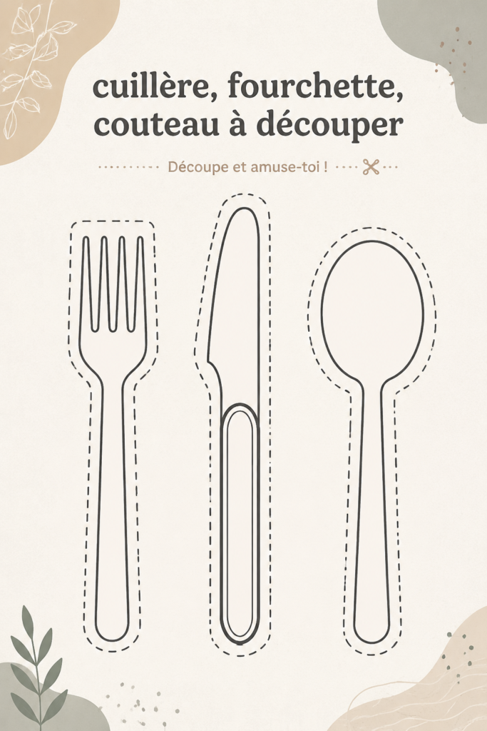 Image de couverts découpés artistiquement présentés sur une table élégante
