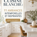 Cuisine blanche avec un aménagement moderne et lumineux