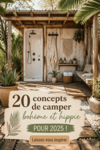 Un camping-car décoré dans un style boho chaleureux et accueillant.