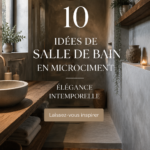 Une salle de bain moderne avec un revêtement en microciment élégant et intemporel.