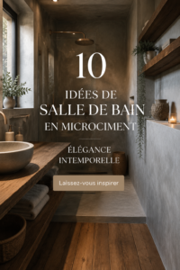 Une salle de bain moderne avec un revêtement en microciment élégant et intemporel.