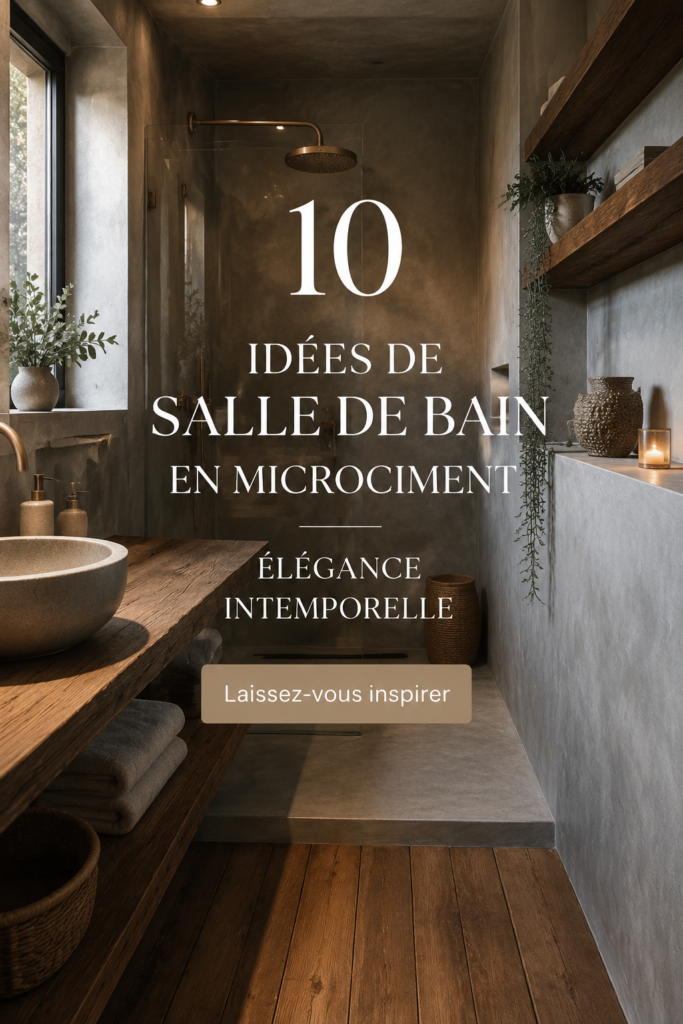 Une salle de bain moderne avec un revêtement en microciment élégant et intemporel.