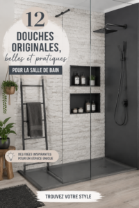 Une belle douche à l'italienne avec un design moderne et épuré, idéale pour un espace de bien-être.