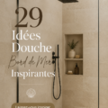 Douche inspirée par la mer avec des éléments naturels et des couleurs apaisantes.