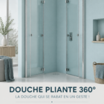 Douche pliable ARTWEGER 360 installée dans un intérieur moderne