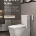 Salle de bain moderne décorée avec des matériaux tendance et des couleurs apaisantes.