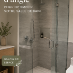 Belle salle de bain moderne avec une douche d'angle bien aménagée.