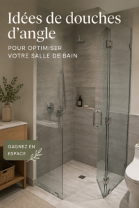 Belle salle de bain moderne avec une douche d'angle bien aménagée.