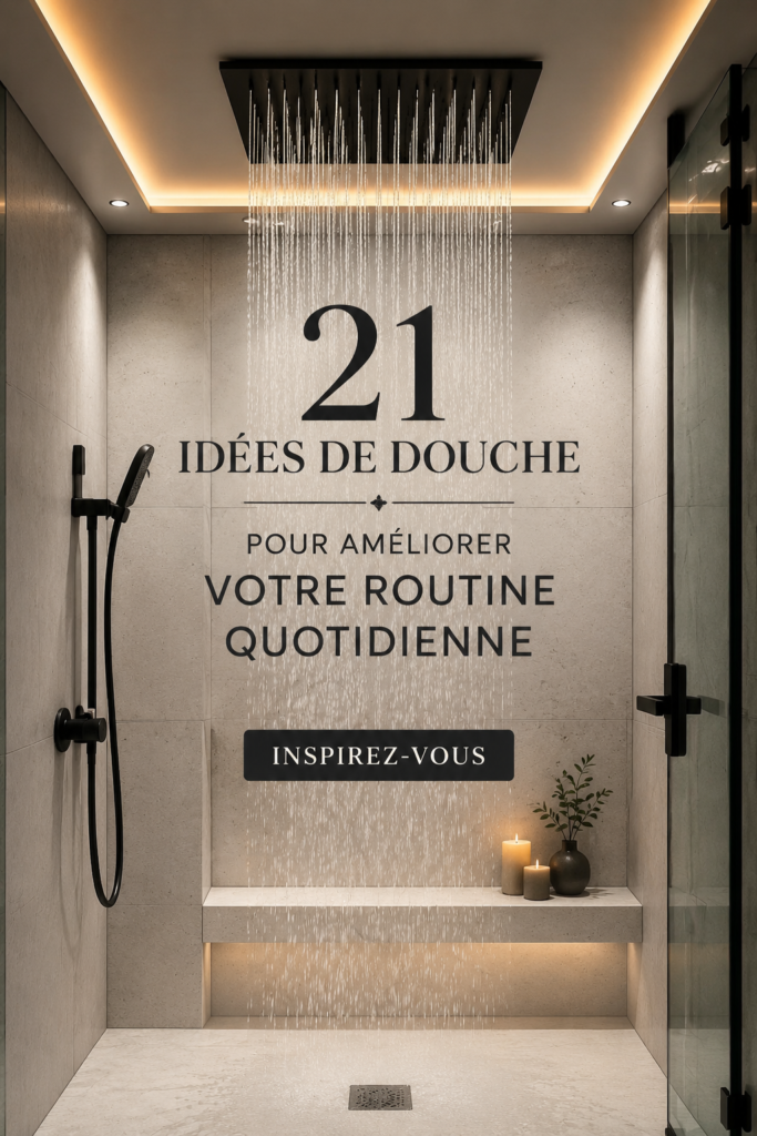Salle de bain moderne avec une douche accueillante et apaisante