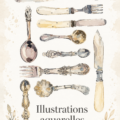 Illustration aquarelle vibrant de Holly Exley montrant des fleurs colorées.