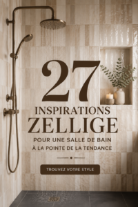 Une salle de bain moderne avec des carreaux de zellige colorés