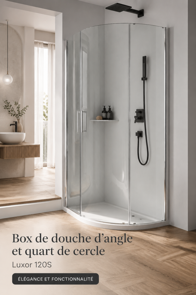 Box de douche Luxor moderne et élégante dans une salle de bains