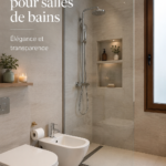 Une salle de bain moderne avec une paroi de douche en verre élégante