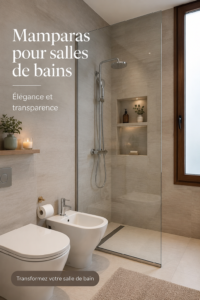 Une salle de bain moderne avec une paroi de douche en verre élégante